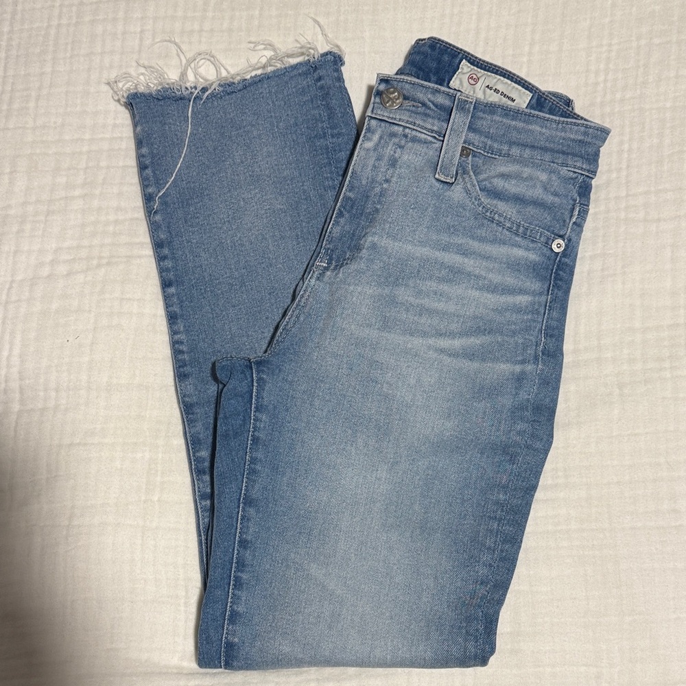 AG Mari Crop high-rise slim straight jeans